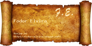Fodor Elvira névjegykártya