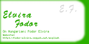 elvira fodor business card